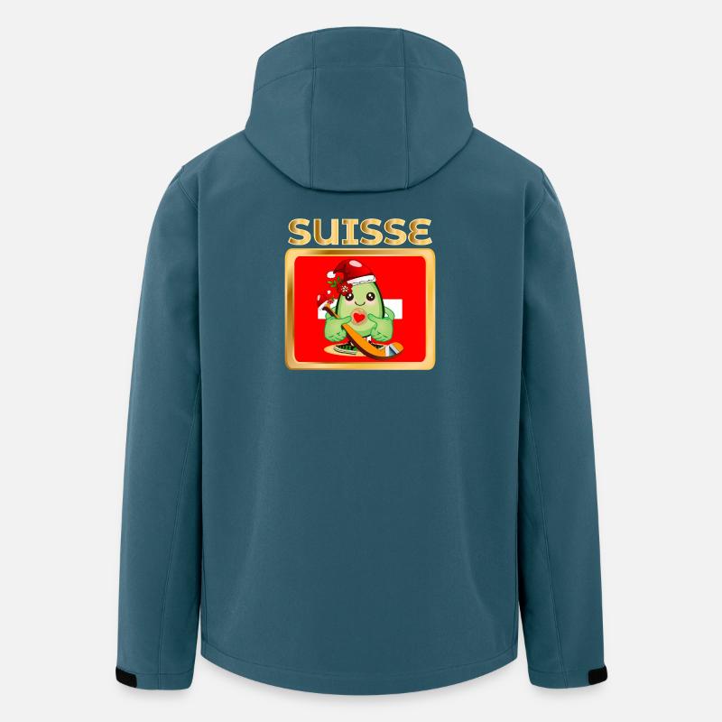 Weihnachtsmann SCHWEIZER EISHOCKEY-ANWALT - Recycelte Männer Softshell-Jacke von Stanley/Stella - Dunkles Petrol