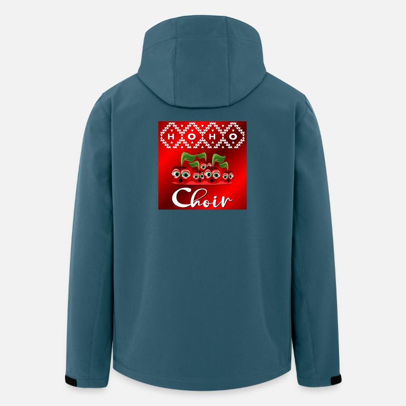 Lustige Weihnachtschorkirschen - Recycelte Männer Softshell-Jacke von Stanley/Stella - Dunkles Petrol