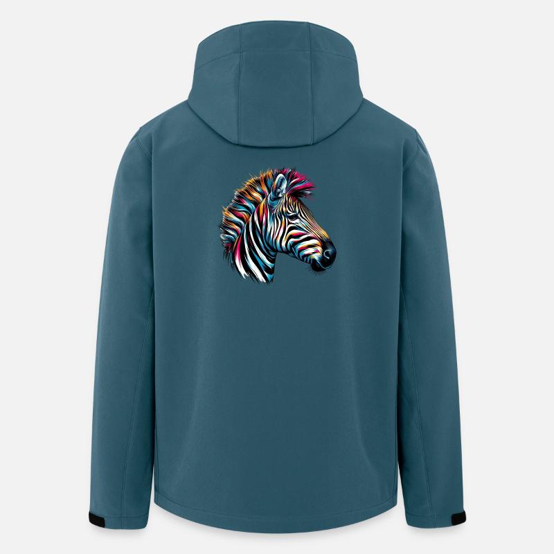 Zebra - Recycelte Männer Softshell-Jacke von Stanley/Stella - Dunkles Petrol