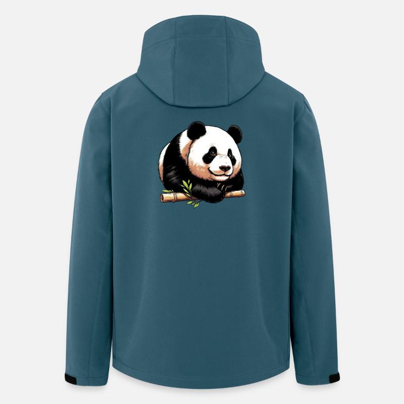 Panda - Recycelte Männer Softshell-Jacke von Stanley/Stella - Dunkles Petrol