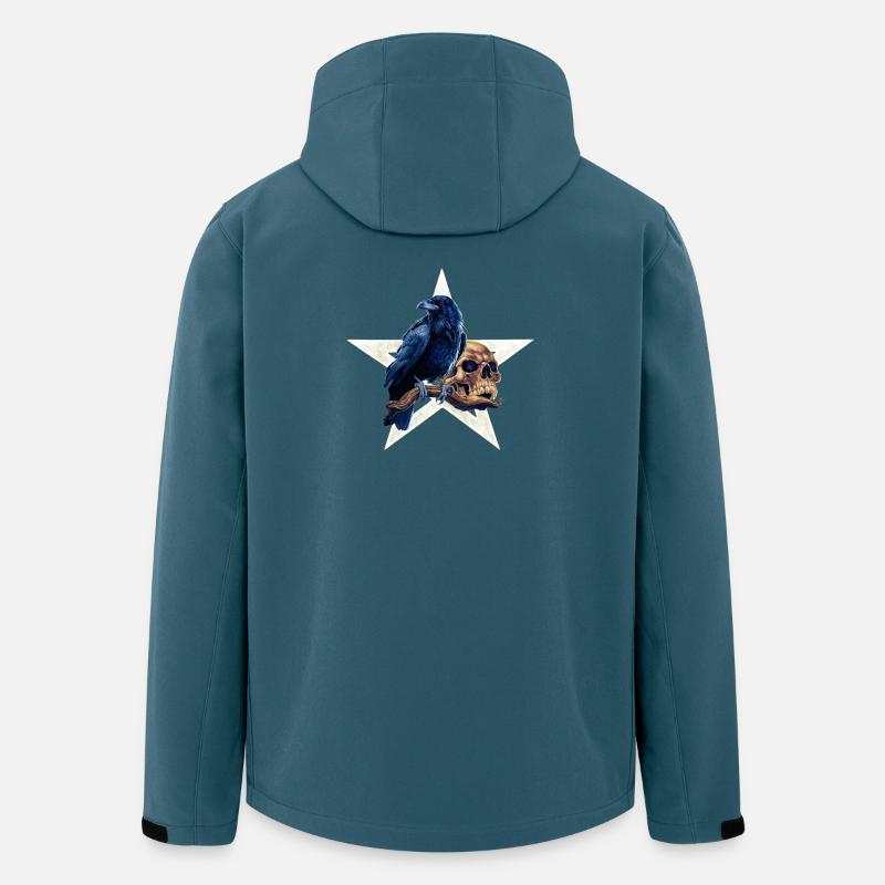 nebelig, Menschenschädel, closing - Recycelte Männer Softshell-Jacke von Stanley/Stella - Dunkles Petrol