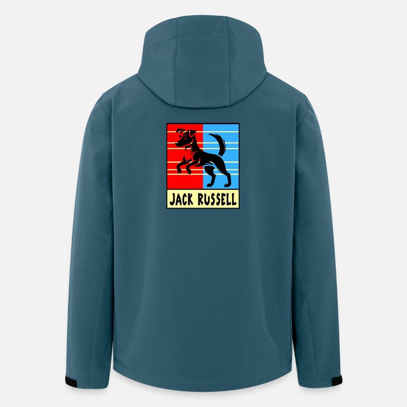Jack Russell Terrier Hunde Design - Recycelte Männer Softshell-Jacke von Stanley/Stella - Dunkles Petrol