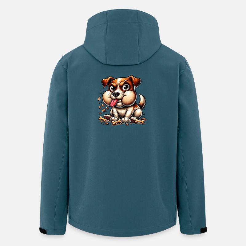 Jack Russell Terrier Leckerlie Design - Recycelte Männer Softshell-Jacke von Stanley/Stella - Dunkles Petrol