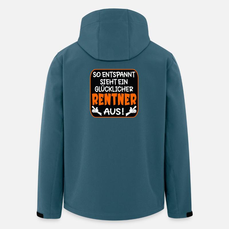 RENTNERGESCHENKE GLÜCKLICHER RENTNER RENTE - Recycelte Männer Softshell-Jacke von Stanley/Stella - Dunkles Petrol
