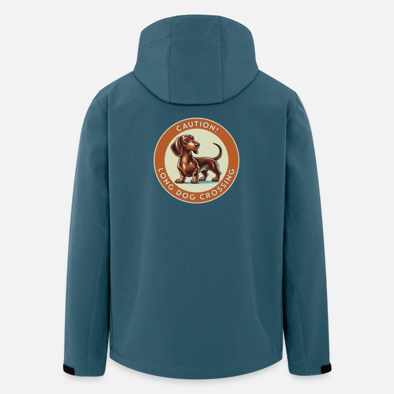 Prudence! Longue traversée pour chiens - Veste softshell homme en polyester recyclé Stanley/Stella - bleu pétrole foncé