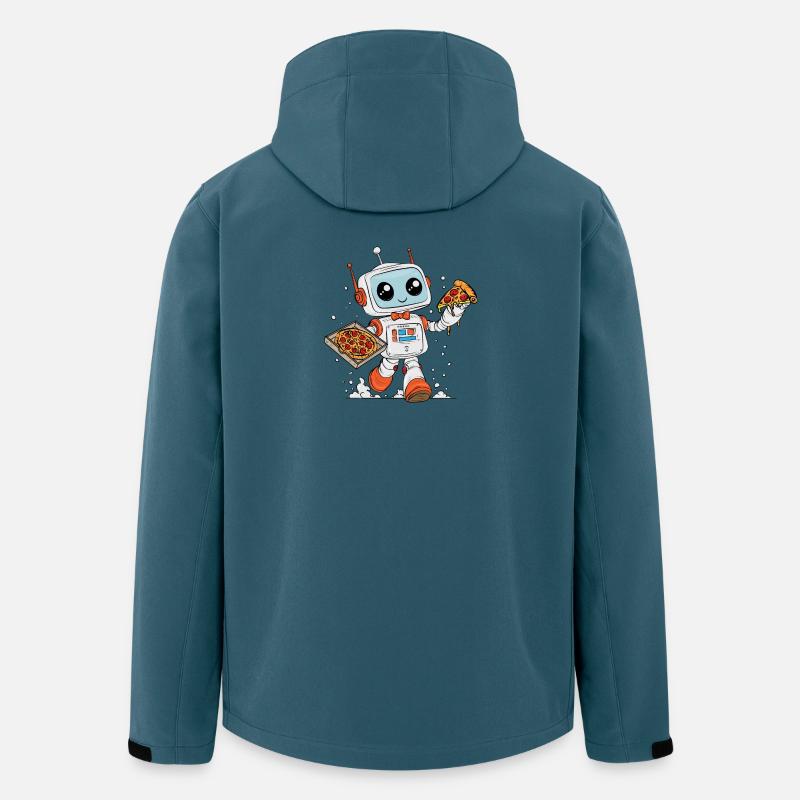 PizzaRobot– Multitask-Roboter, der Pizza Liefert - Recycelte Männer Softshell-Jacke von Stanley/Stella - Dunkles Petrol