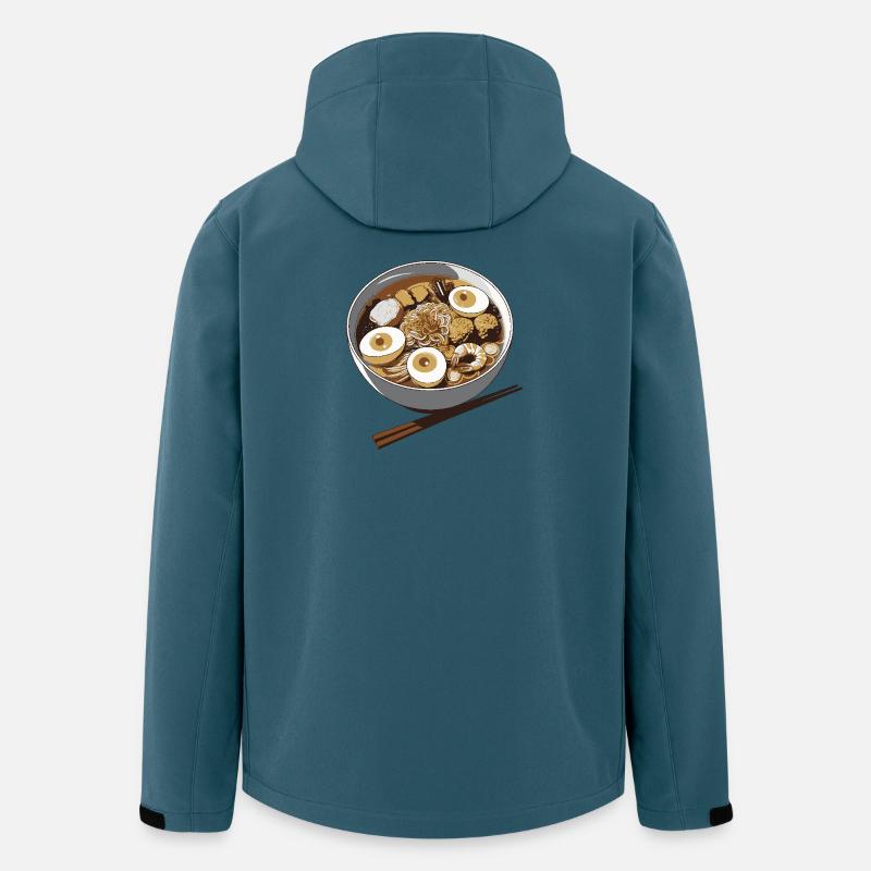 Ramen Eier Bowl Illustration - Recycelte Männer Softshell-Jacke von Stanley/Stella - Dunkles Petrol