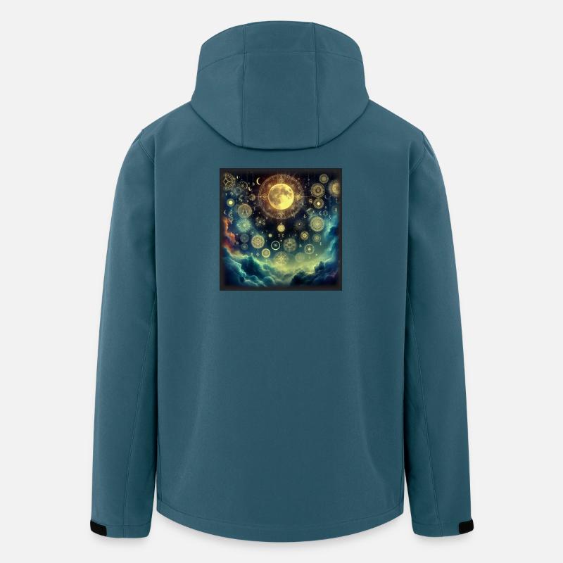 Mystische Astrologie - Recycelte Männer Softshell-Jacke von Stanley/Stella - Dunkles Petrol