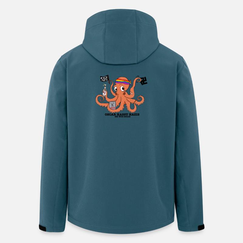 Oscar hasst Nazis - Recycelte Männer Softshell-Jacke von Stanley/Stella - Dunkles Petrol