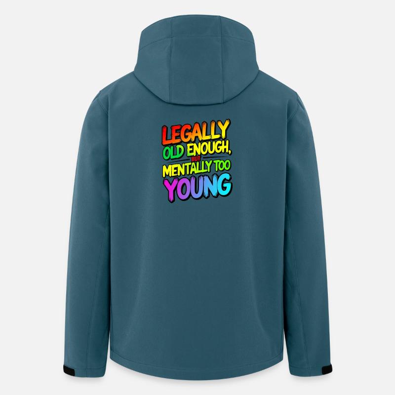 Legally old enough - Recycelte Männer Softshell-Jacke von Stanley/Stella - Dunkles Petrol