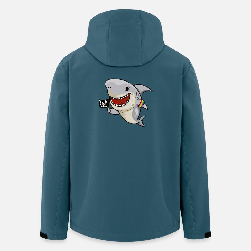 Hai hasst Nazis - Recycelte Männer Softshell-Jacke von Stanley/Stella - Dunkles Petrol
