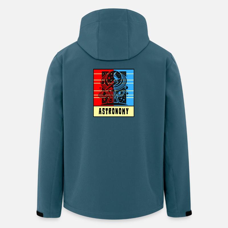 Kosmisches Universum Retro Style - Recycelte Männer Softshell-Jacke von Stanley/Stella - Dunkles Petrol