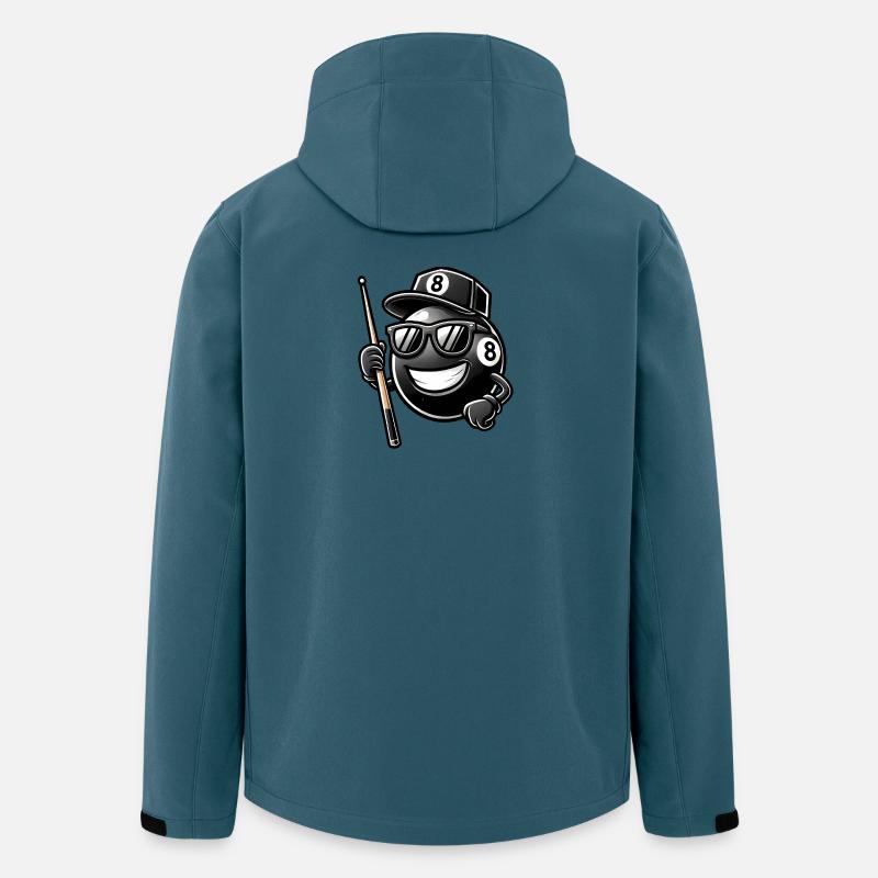 Cooles Billard 8-Ball Design - Recycelte Männer Softshell-Jacke von Stanley/Stella - Dunkles Petrol