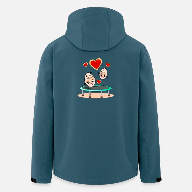 OSTERGESCHENKE OSTEREIER TRAMPOLIN - Recycelte Männer Softshell-Jacke von Stanley/Stella - Dunkles Petrol