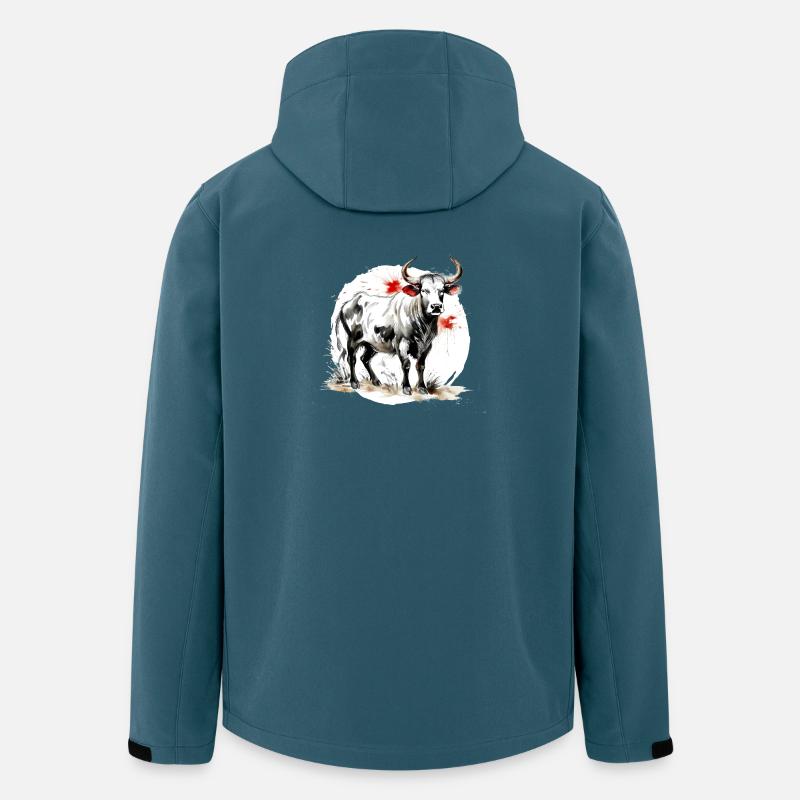 signe du zodiaque chinois Buffle - Veste softshell homme en polyester recyclé Stanley/Stella - bleu pétrole foncé