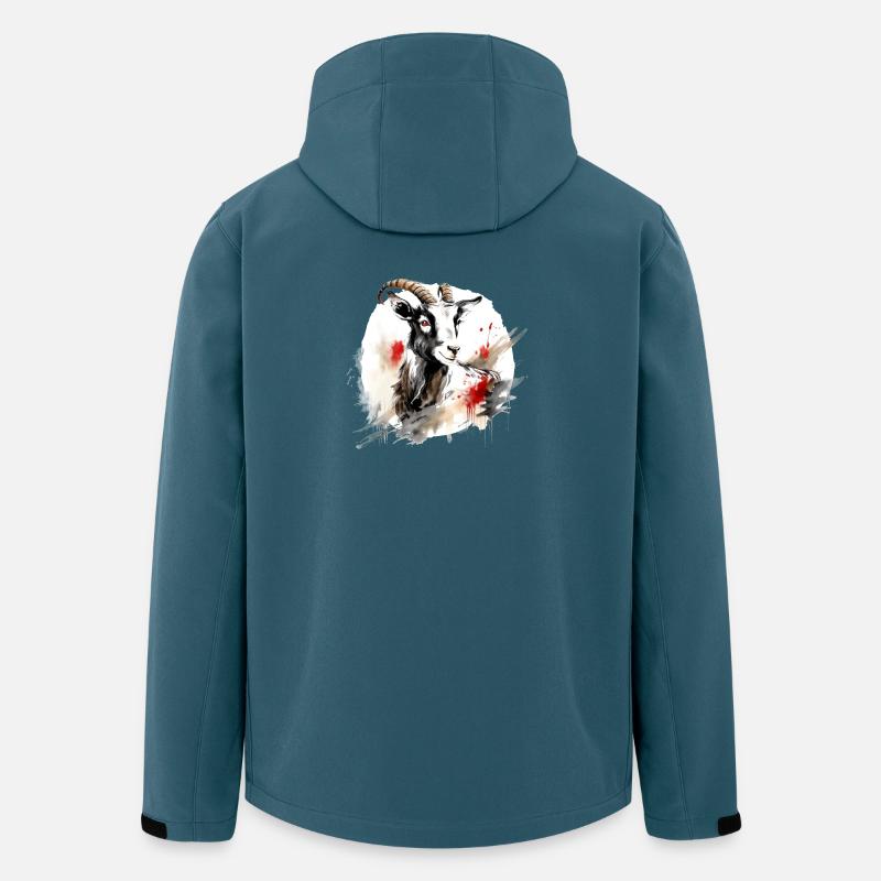 Chinesisches Sternzeichen Ziege - Recycelte Männer Softshell-Jacke von Stanley/Stella - Dunkles Petrol
