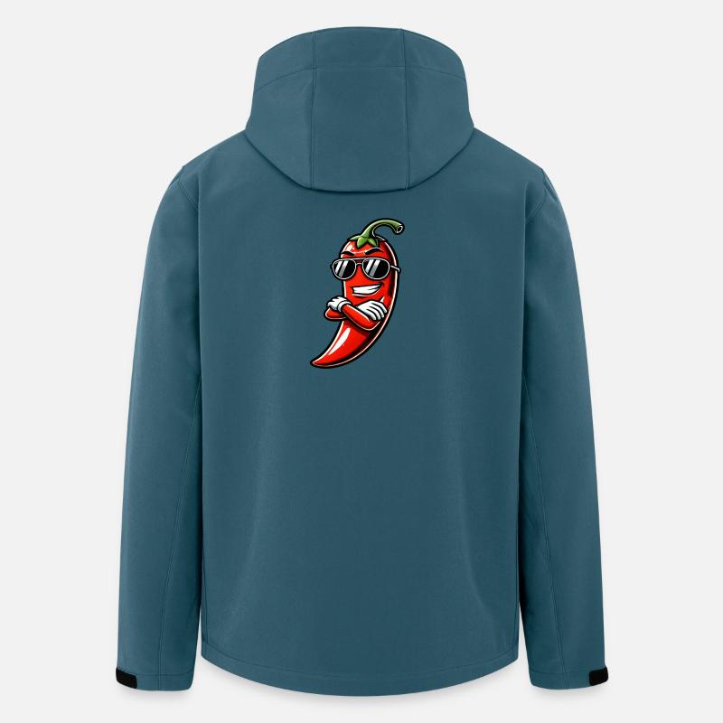 Coole Chili - Recycelte Männer Softshell-Jacke von Stanley/Stella - Dunkles Petrol
