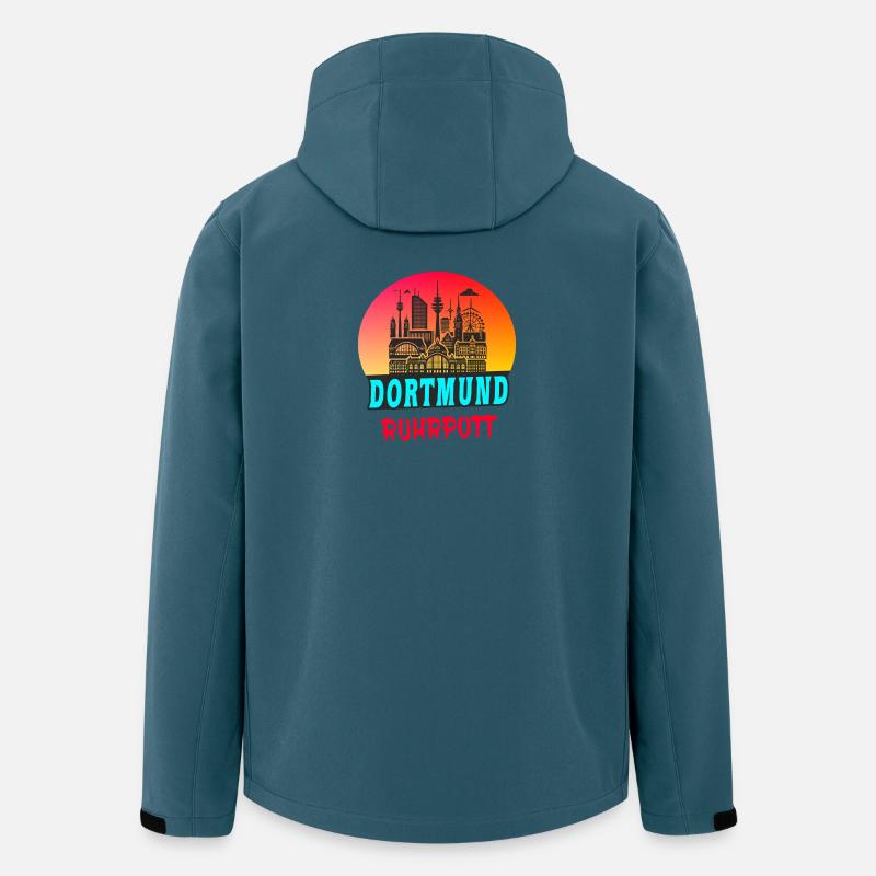 Dortmund Ruhrpott Skyline - Recycelte Männer Softshell-Jacke von Stanley/Stella - Dunkles Petrol