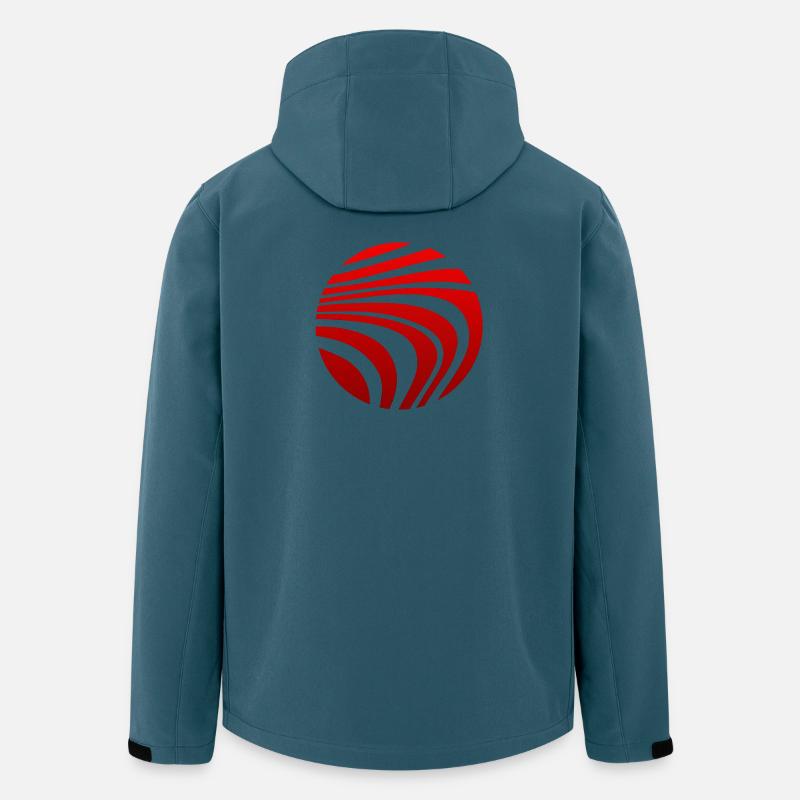 Psychedelisches Muster Rot Verlauf - Recycelte Männer Softshell-Jacke von Stanley/Stella - Dunkles Petrol