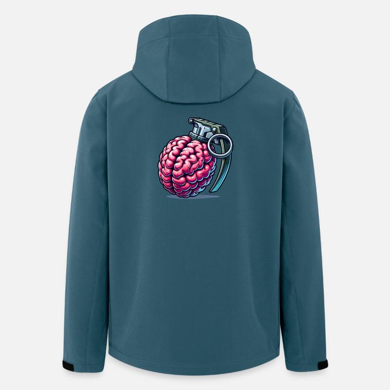 Hirngranate – Explosive Gedanken - Recycelte Männer Softshell-Jacke von Stanley/Stella - Dunkles Petrol