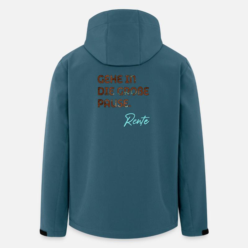 RUHESTAND RENTE ABSCHIED PAUSE - Recycelte Männer Softshell-Jacke von Stanley/Stella - Dunkles Petrol