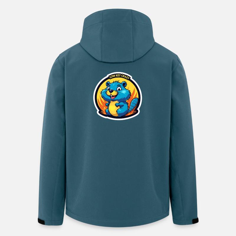 Low Key Crazy Bieber - Recycelte Männer Softshell-Jacke von Stanley/Stella - Dunkles Petrol