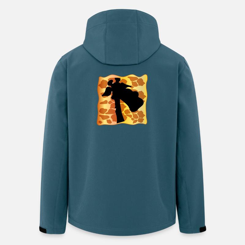 GIRAFFE GIRAFFENMUSTER - Recycelte Männer Softshell-Jacke von Stanley/Stella - Dunkles Petrol