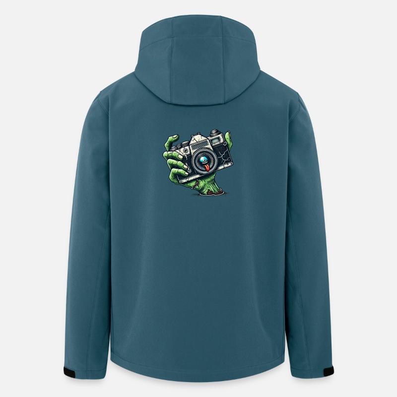 Zombie Kamera - Recycelte Männer Softshell-Jacke von Stanley/Stella - Dunkles Petrol