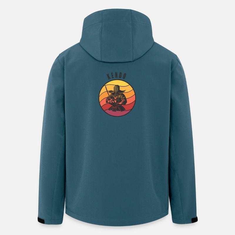 Retro Kendo Samurai Style - Recycelte Männer Softshell-Jacke von Stanley/Stella - Dunkles Petrol