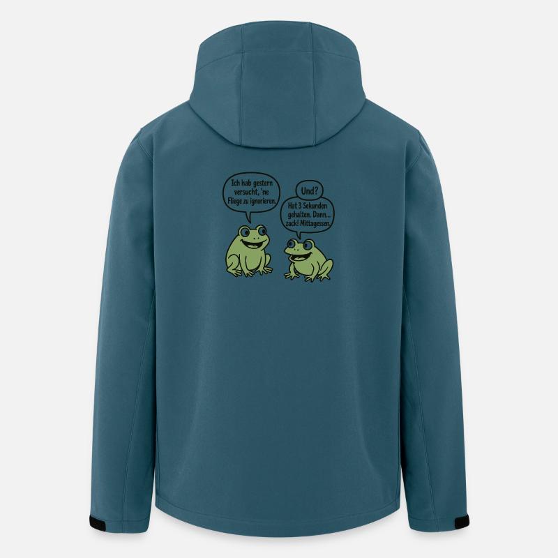 Froschhumor: Fliege ignorieren Witz - Recycelte Männer Softshell-Jacke von Stanley/Stella - Dunkles Petrol