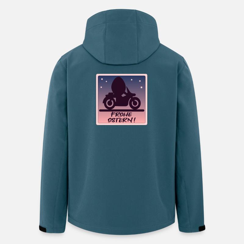 MOTORRAD - FROHE OSTERN - OSTEREI - Recycelte Männer Softshell-Jacke von Stanley/Stella - Dunkles Petrol