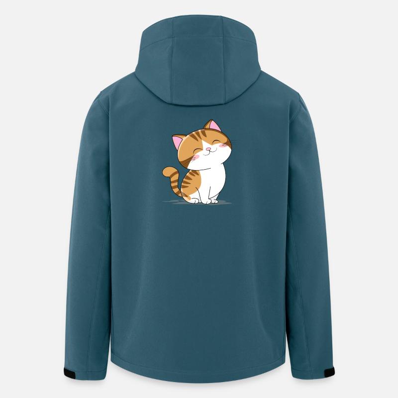 Süsse kleine Katze - Recycelte Männer Softshell-Jacke von Stanley/Stella - Dunkles Petrol
