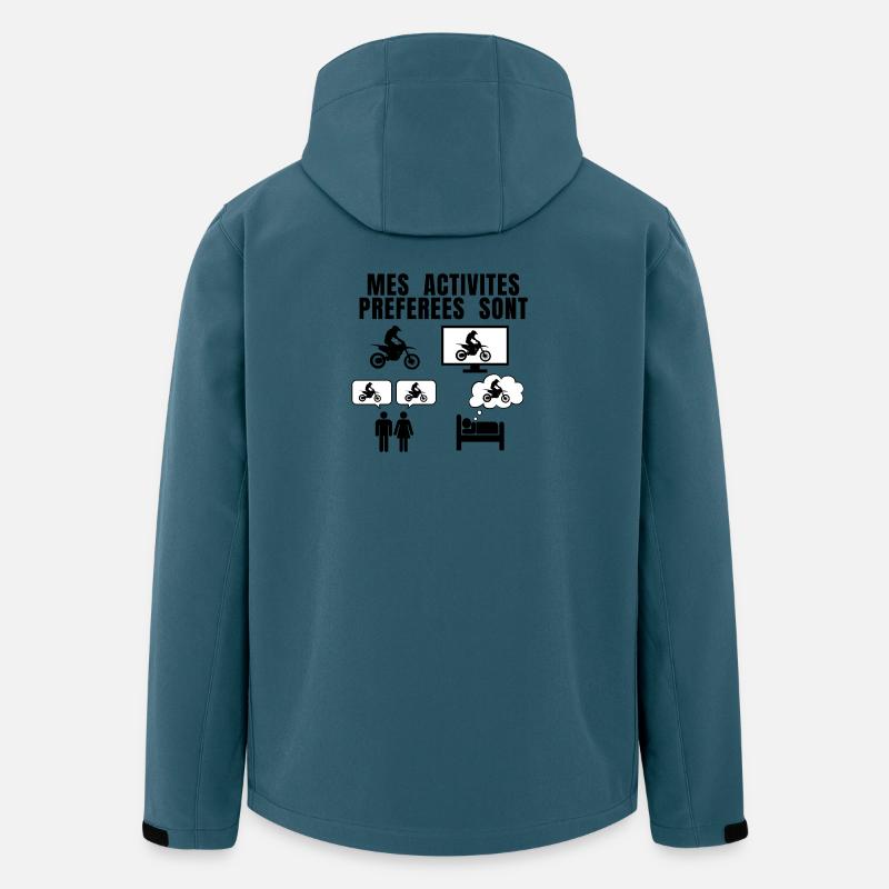 MOTOCROSS-LEIDENSCHAFT - Recycelte Männer Softshell-Jacke von Stanley/Stella - Dunkles Petrol