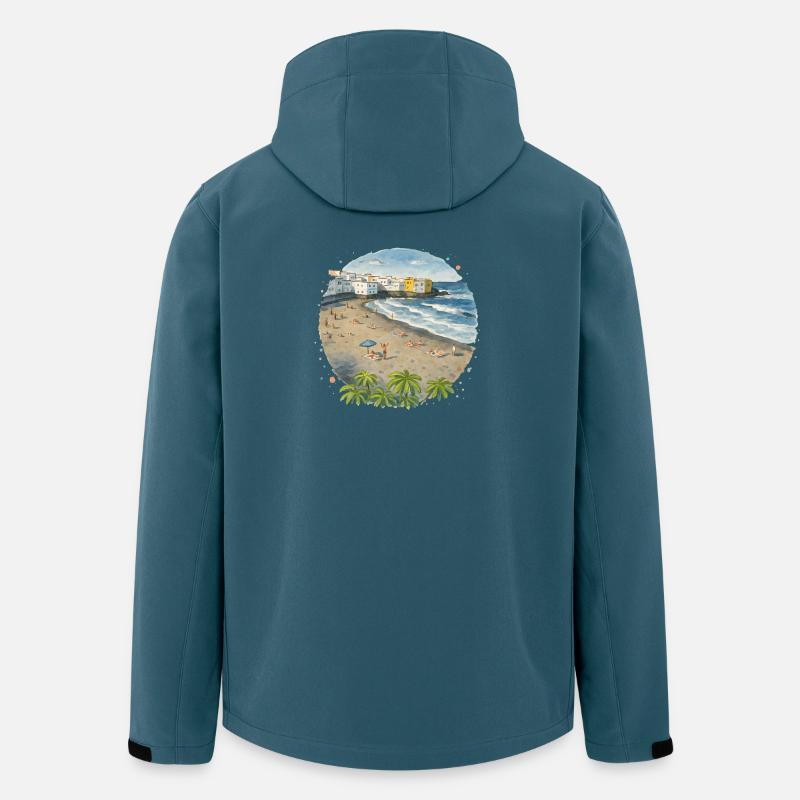 Strandurlaub - Recycelte Männer Softshell-Jacke von Stanley/Stella - Dunkles Petrol