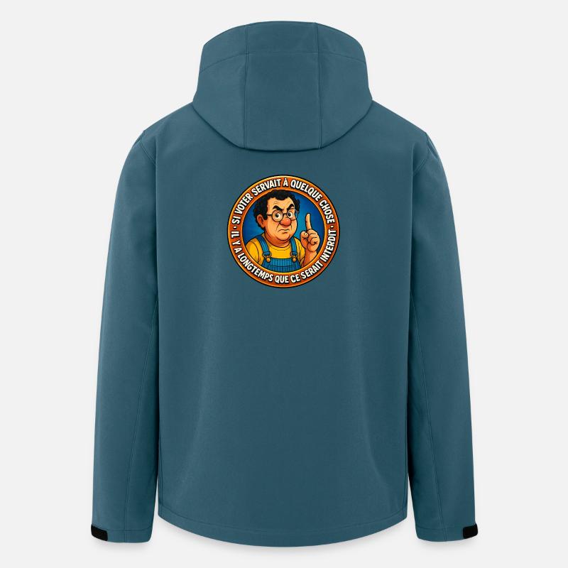 Unnütze Abstimmung - Recycelte Männer Softshell-Jacke von Stanley/Stella - Dunkles Petrol