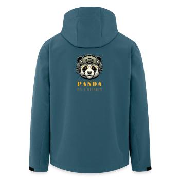 Panda in Mission / Military - Men’s Recycled Softshell Jacket by Stanley/Stella - stargazer - Back - AI Model Male 185 light (185cm)