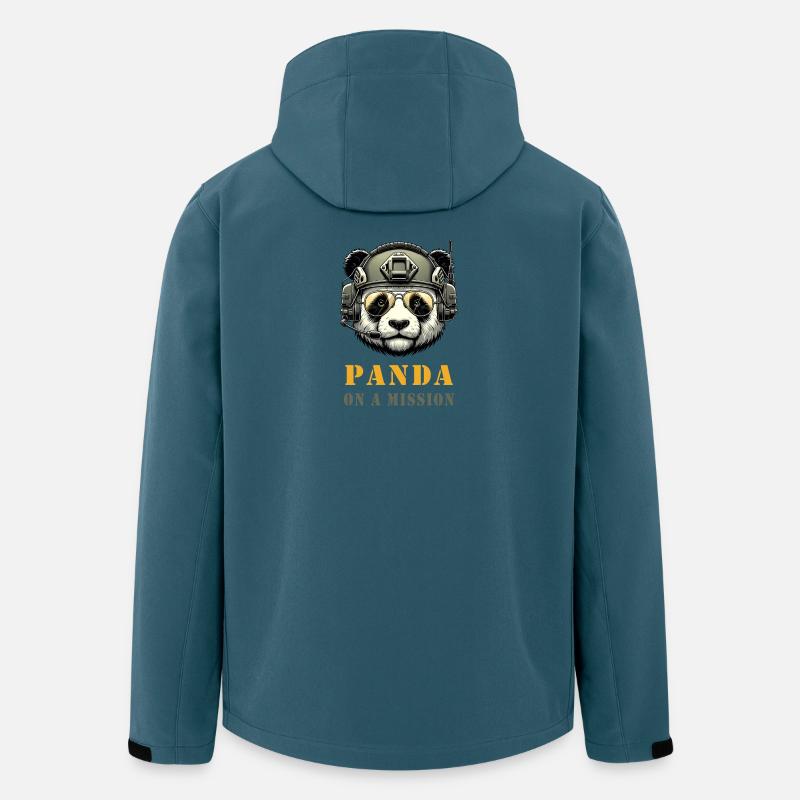 Panda in Mission / Military - Men’s Recycled Softshell Jacket by Stanley/Stella - stargazer