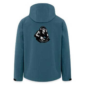 DJ The Monkey Dance Banksy Style - Men’s Recycled Softshell Jacket by Stanley/Stella - stargazer - Back - AI Model Male 185 light (185cm)