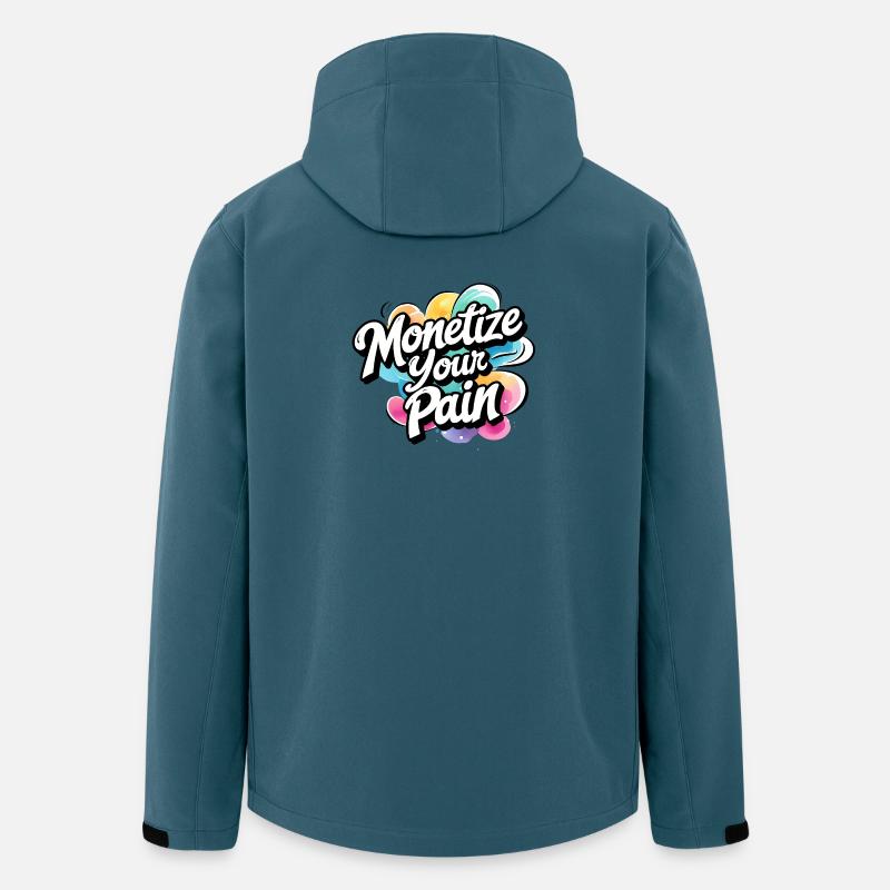 Montetize Your Pain - Recycelte Männer Softshell-Jacke von Stanley/Stella - Dunkles Petrol