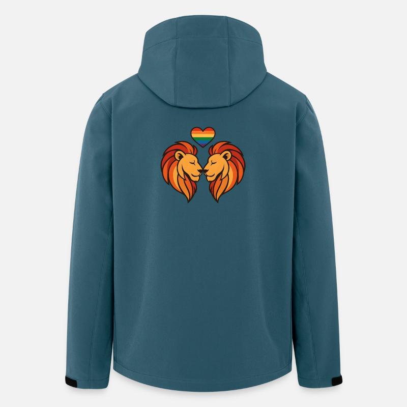 Lion Love – Proud & Powerful - Recycelte Männer Softshell-Jacke von Stanley/Stella - Dunkles Petrol