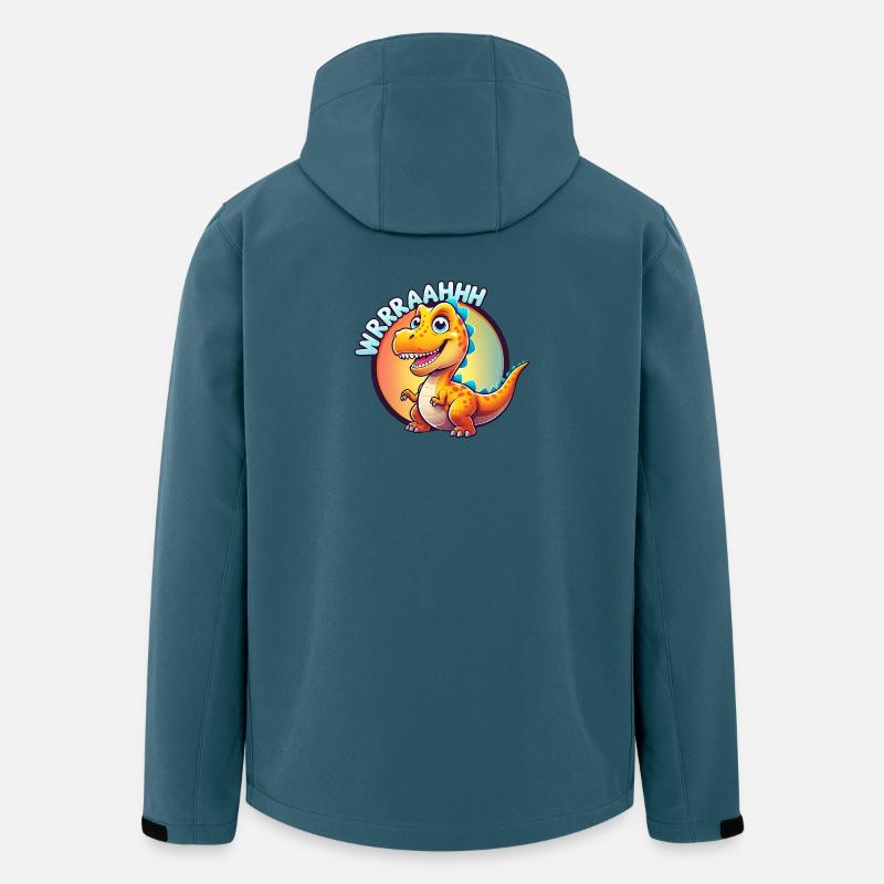 Dinosaurier WRRRAAHHH - Recycelte Männer Softshell-Jacke von Stanley/Stella - Dunkles Petrol