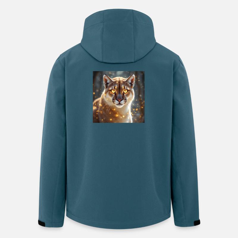 Krafttier Cougar - Recycelte Männer Softshell-Jacke von Stanley/Stella - Dunkles Petrol