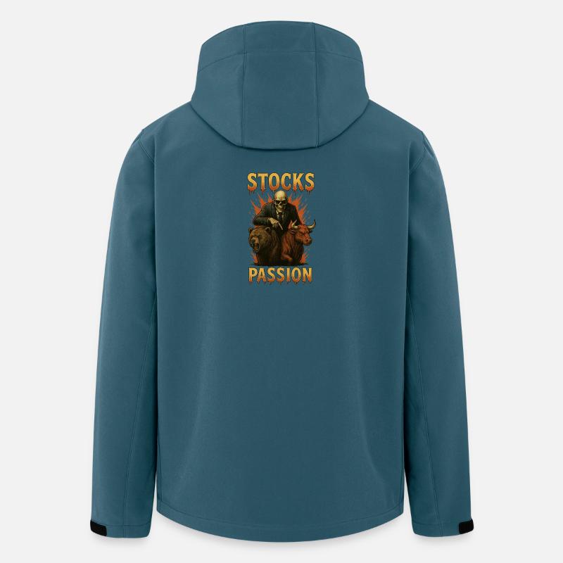 Aktien Passion - Recycelte Männer Softshell-Jacke von Stanley/Stella - Dunkles Petrol