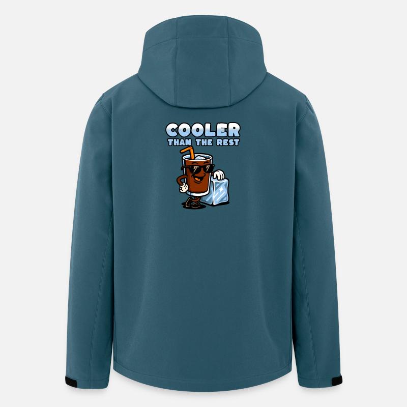 Cola-Figur mit Eiscreme und Sonnenbrille - Recycelte Männer Softshell-Jacke von Stanley/Stella - Dunkles Petrol