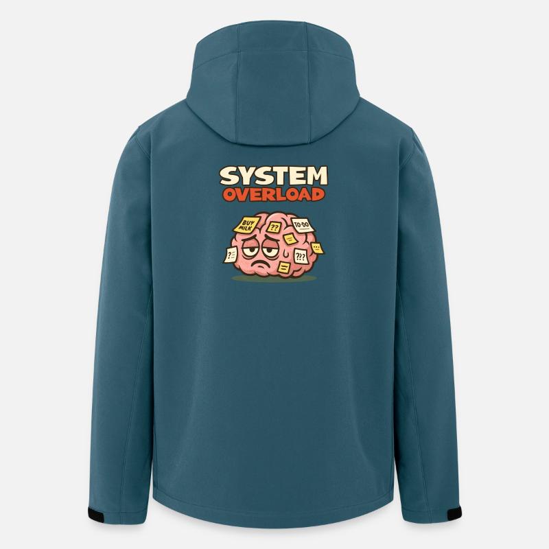 Cerveau en surcharge du système - Veste softshell homme en polyester recyclé Stanley/Stella - bleu pétrole foncé