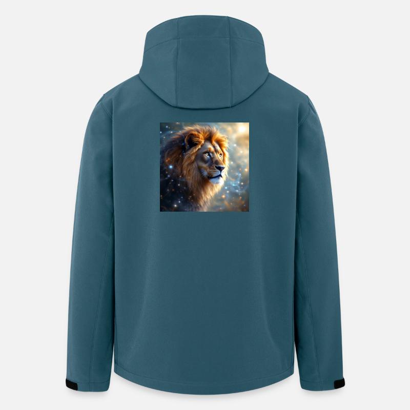 Krafttier Löwe - Recycelte Männer Softshell-Jacke von Stanley/Stella - Dunkles Petrol