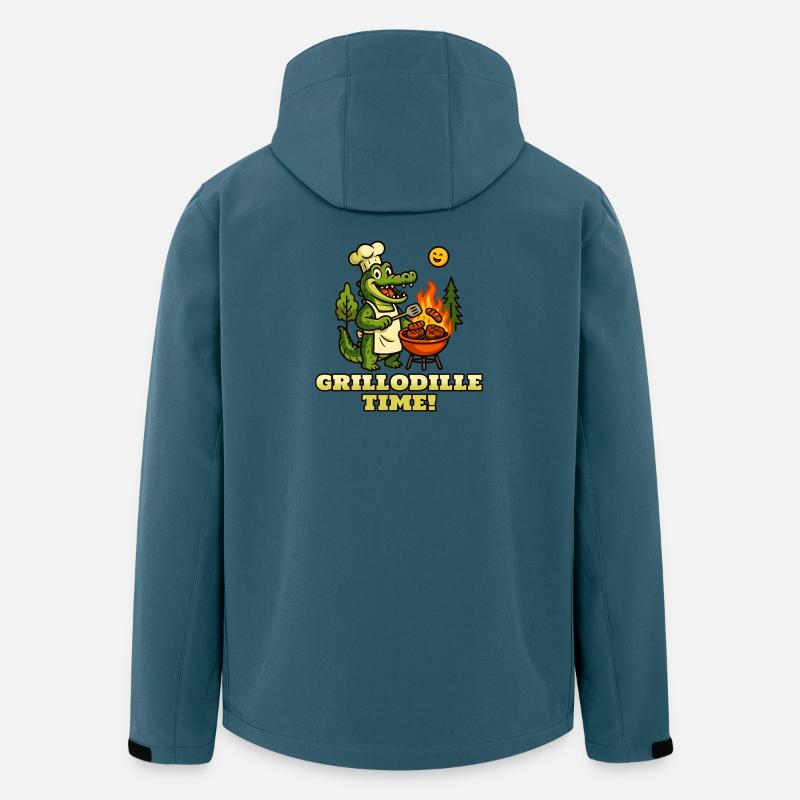 Grillodille-Zeit! - Recycelte Männer Softshell-Jacke von Stanley/Stella - Dunkles Petrol