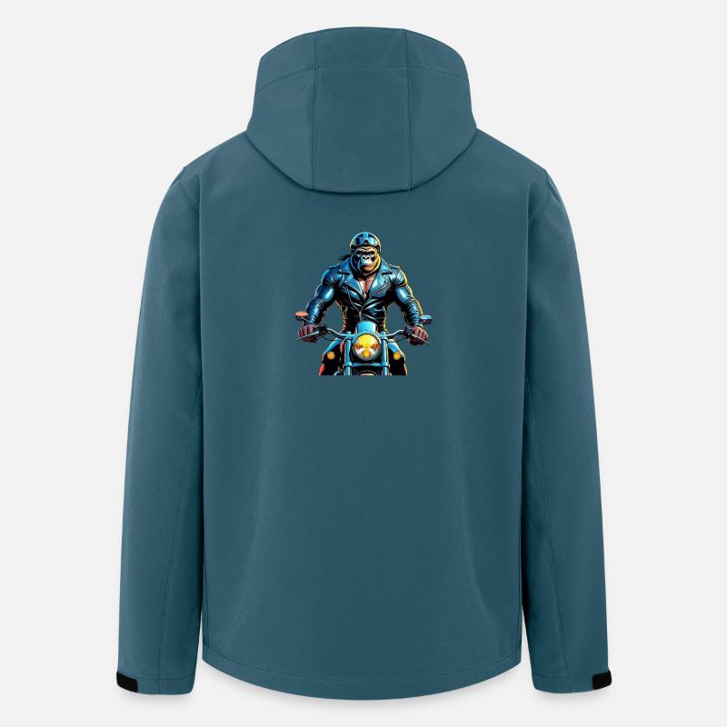 Urbane Gorilla Rider Illustration - Recycelte Männer Softshell-Jacke von Stanley/Stella - Dunkles Petrol