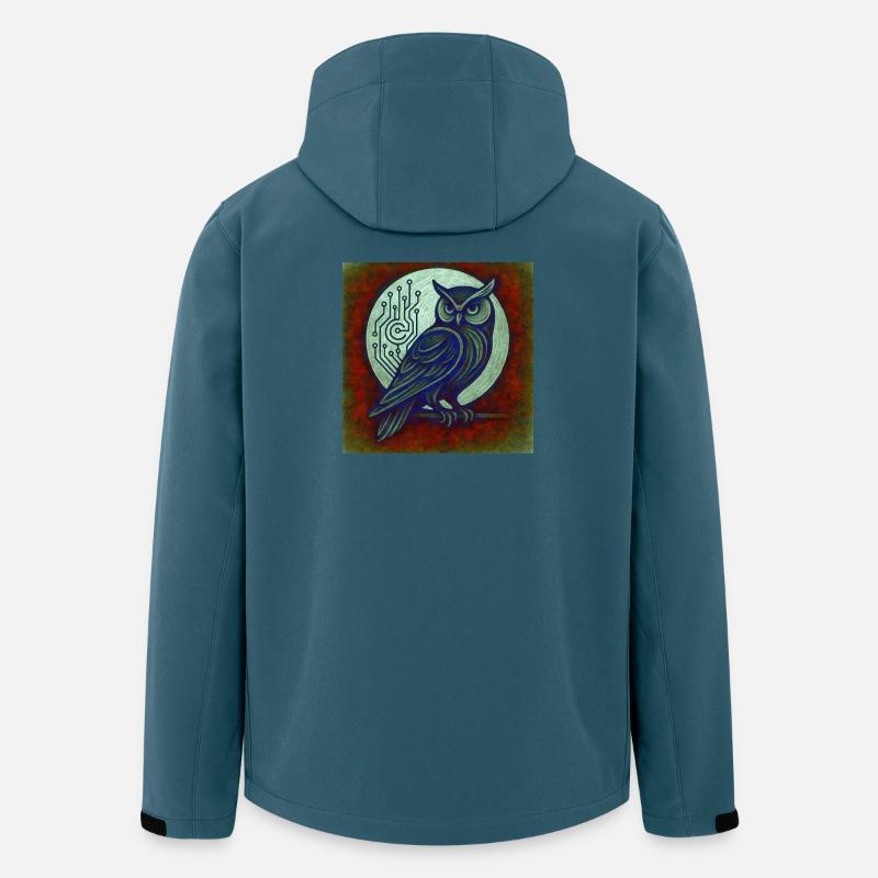 Dkital Eule - Recycelte Männer Softshell-Jacke von Stanley/Stella - Dunkles Petrol