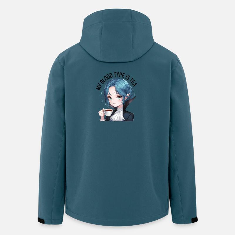 Meine Blutgruppe ist Tee - Recycelte Männer Softshell-Jacke von Stanley/Stella - Dunkles Petrol